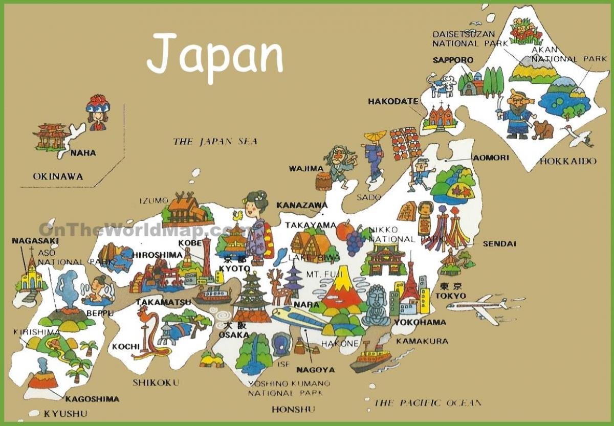 الخريطة السياحية اليابان